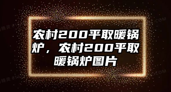 農(nóng)村200平取暖鍋爐，農(nóng)村200平取暖鍋爐圖片