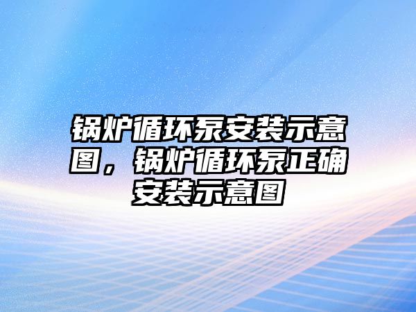 鍋爐循環(huán)泵安裝示意圖，鍋爐循環(huán)泵正確安裝示意圖