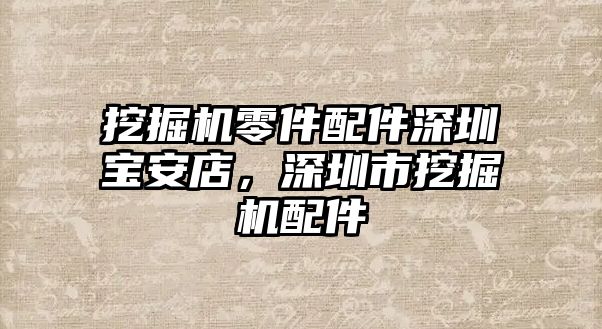 挖掘機零件配件深圳寶安店，深圳市挖掘機配件