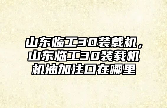 山東臨工30裝載機(jī)，山東臨工30裝載機(jī)機(jī)油加注口在哪里