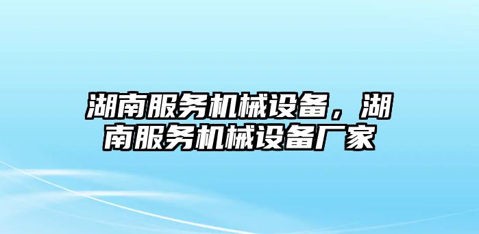 湖南服務(wù)機(jī)械設(shè)備，湖南服務(wù)機(jī)械設(shè)備廠家