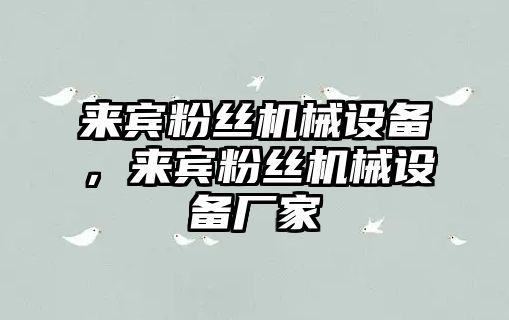 來賓粉絲機械設(shè)備，來賓粉絲機械設(shè)備廠家