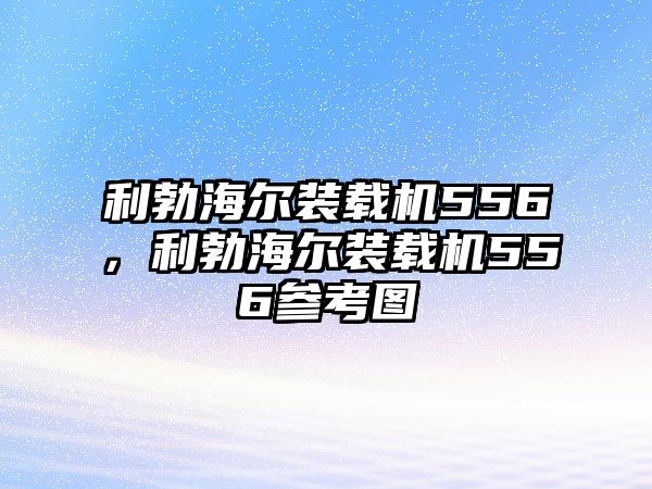 利勃海爾裝載機556，利勃海爾裝載機556參考圖