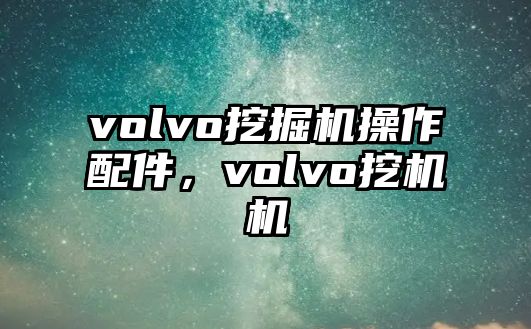 volvo挖掘機(jī)操作配件，volvo挖機(jī)機(jī)