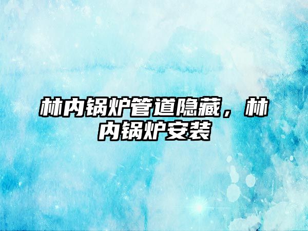 林內(nèi)鍋爐管道隱藏，林內(nèi)鍋爐安裝