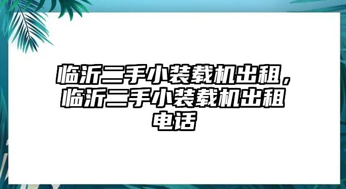 臨沂二手小裝載機(jī)出租，臨沂二手小裝載機(jī)出租電話