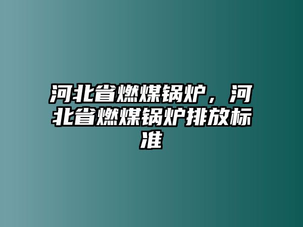 河北省燃煤鍋爐，河北省燃煤鍋爐排放標(biāo)準(zhǔn)