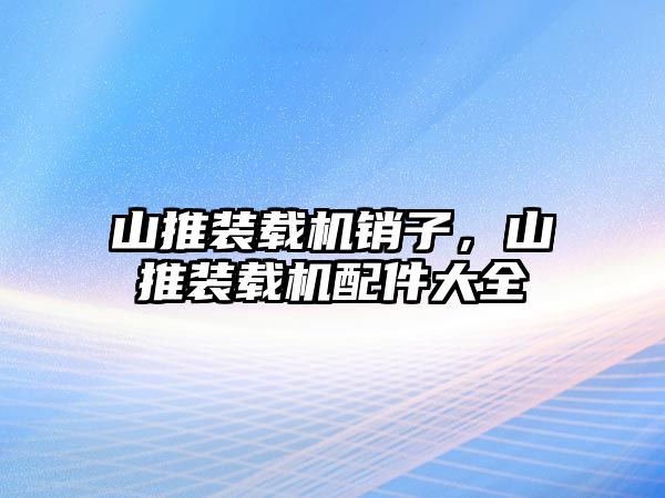 山推裝載機銷子，山推裝載機配件大全