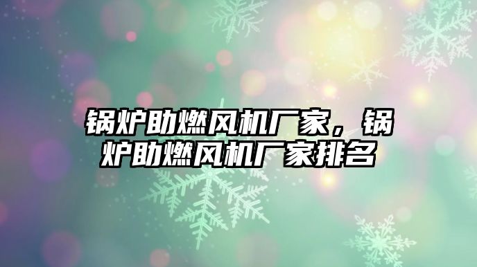 鍋爐助燃風機廠家，鍋爐助燃風機廠家排名