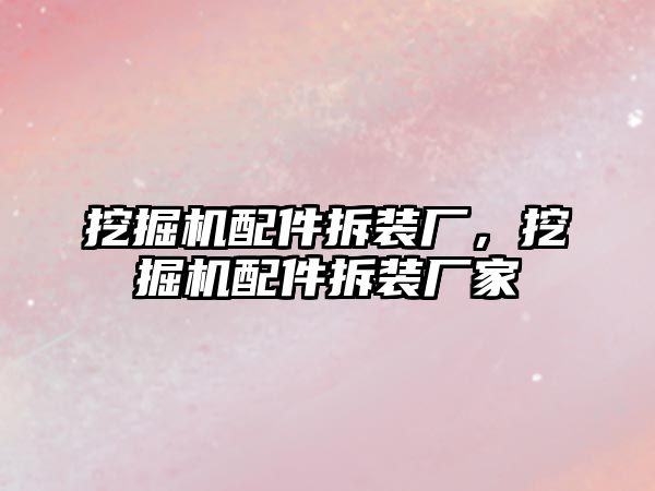 挖掘機配件拆裝廠，挖掘機配件拆裝廠家