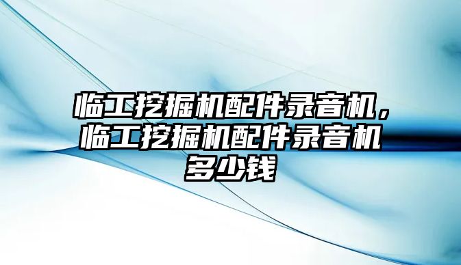 臨工挖掘機(jī)配件錄音機(jī)，臨工挖掘機(jī)配件錄音機(jī)多少錢