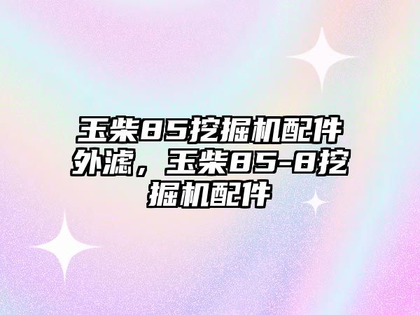 玉柴85挖掘機配件外濾，玉柴85-8挖掘機配件