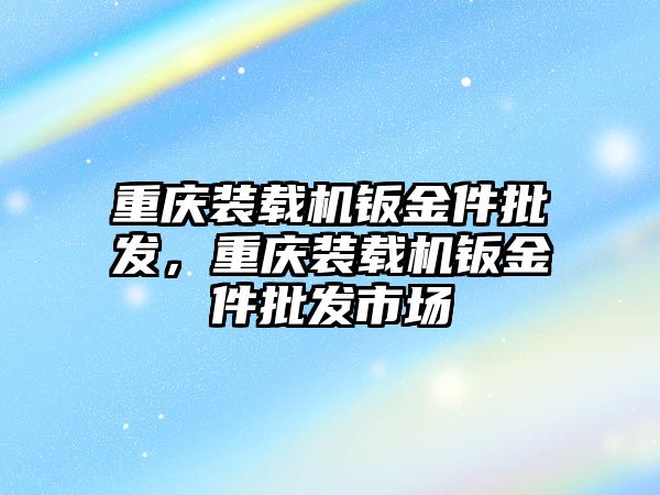 重慶裝載機鈑金件批發(fā)，重慶裝載機鈑金件批發(fā)市場