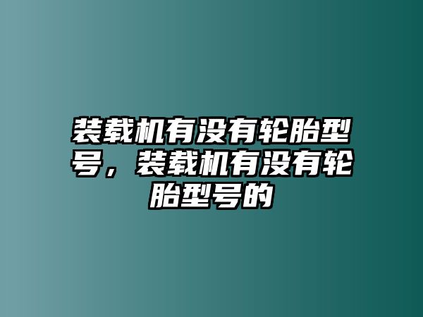 裝載機(jī)有沒有輪胎型號(hào)，裝載機(jī)有沒有輪胎型號(hào)的