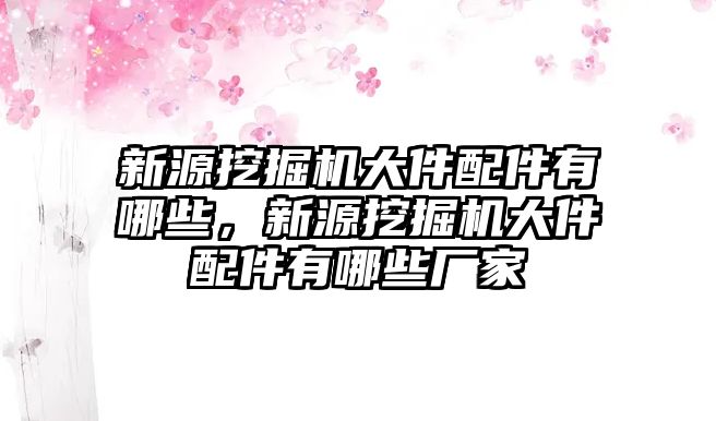 新源挖掘機(jī)大件配件有哪些，新源挖掘機(jī)大件配件有哪些廠家