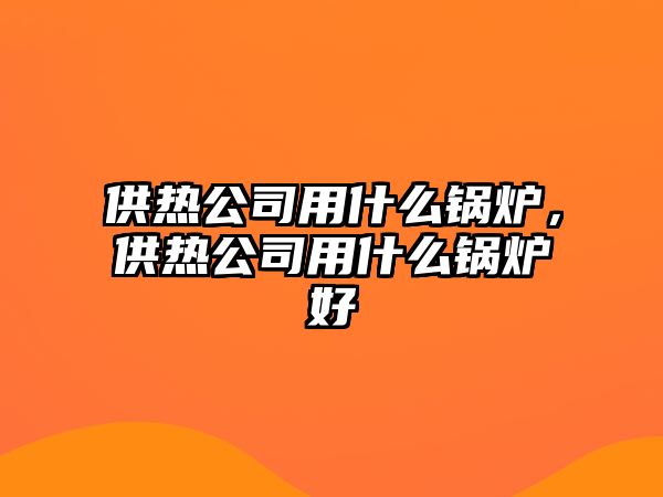 供熱公司用什么鍋爐，供熱公司用什么鍋爐好