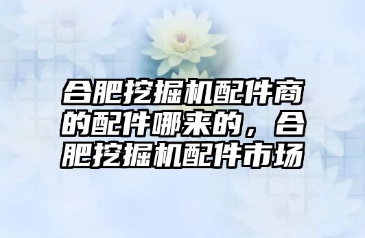 合肥挖掘機(jī)配件商的配件哪來的，合肥挖掘機(jī)配件市場(chǎng)