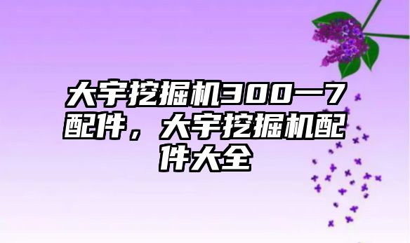 大宇挖掘機(jī)300一7配件，大宇挖掘機(jī)配件大全