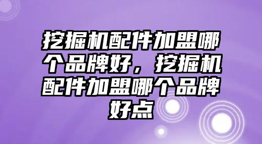 挖掘機(jī)配件加盟哪個品牌好，挖掘機(jī)配件加盟哪個品牌好點(diǎn)