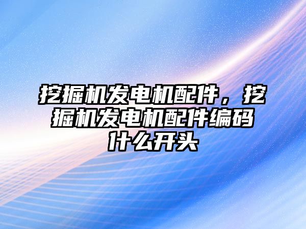 挖掘機發(fā)電機配件，挖掘機發(fā)電機配件編碼什么開頭