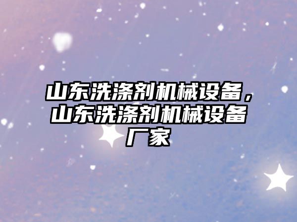 山東洗滌劑機(jī)械設(shè)備，山東洗滌劑機(jī)械設(shè)備廠家