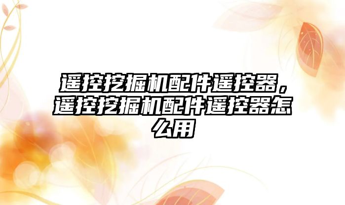 遙控挖掘機配件遙控器，遙控挖掘機配件遙控器怎么用