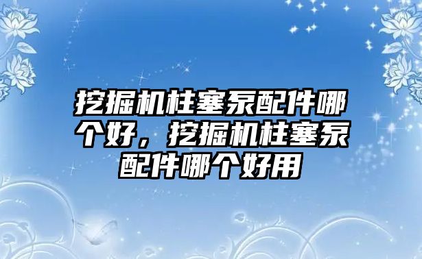 挖掘機(jī)柱塞泵配件哪個(gè)好，挖掘機(jī)柱塞泵配件哪個(gè)好用