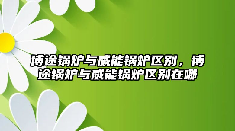 博途鍋爐與威能鍋爐區(qū)別，博途鍋爐與威能鍋爐區(qū)別在哪