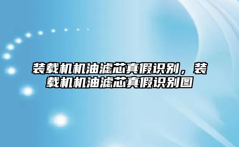 裝載機(jī)機(jī)油濾芯真假識(shí)別，裝載機(jī)機(jī)油濾芯真假識(shí)別圖