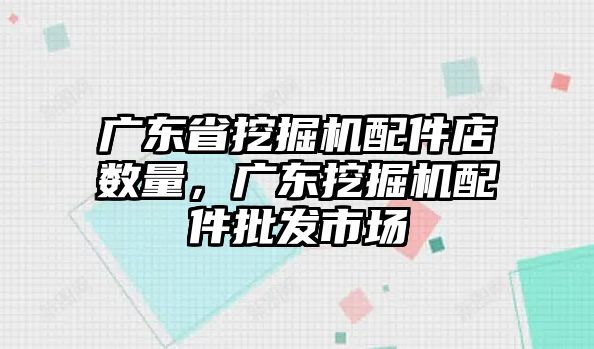 廣東省挖掘機配件店數(shù)量，廣東挖掘機配件批發(fā)市場