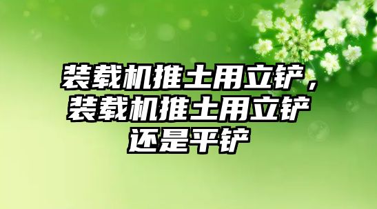 裝載機(jī)推土用立鏟，裝載機(jī)推土用立鏟還是平鏟