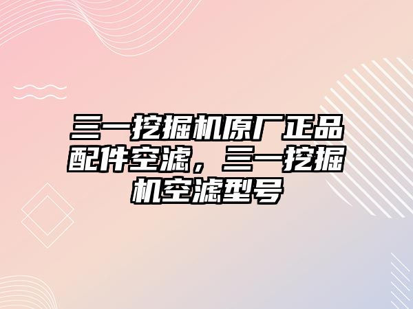 三一挖掘機(jī)原廠正品配件空濾，三一挖掘機(jī)空濾型號(hào)