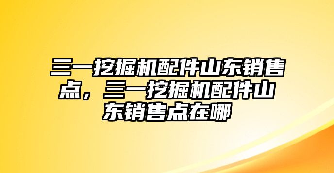 三一挖掘機(jī)配件山東銷售點(diǎn)，三一挖掘機(jī)配件山東銷售點(diǎn)在哪