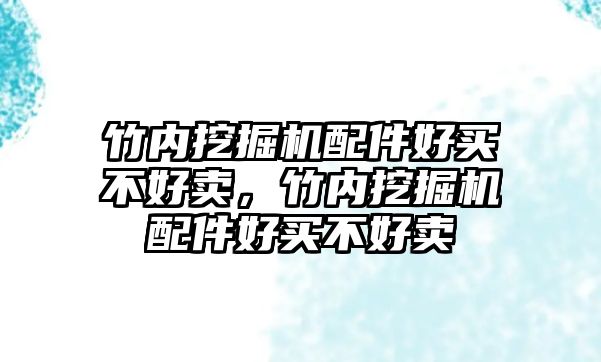 竹內挖掘機配件好買不好賣，竹內挖掘機配件好買不好賣