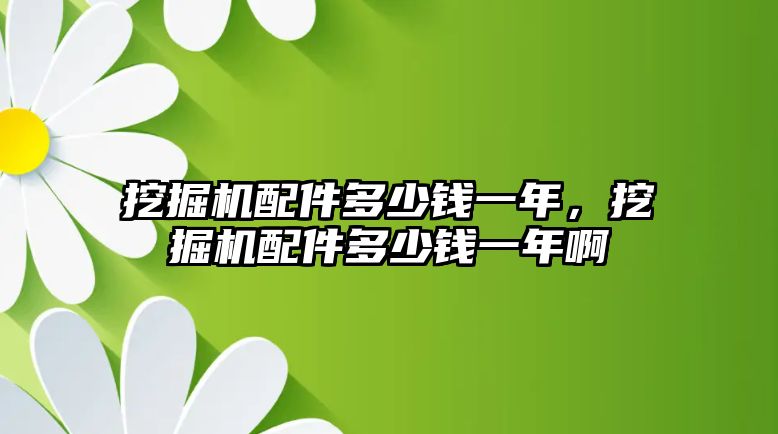 挖掘機配件多少錢一年，挖掘機配件多少錢一年啊