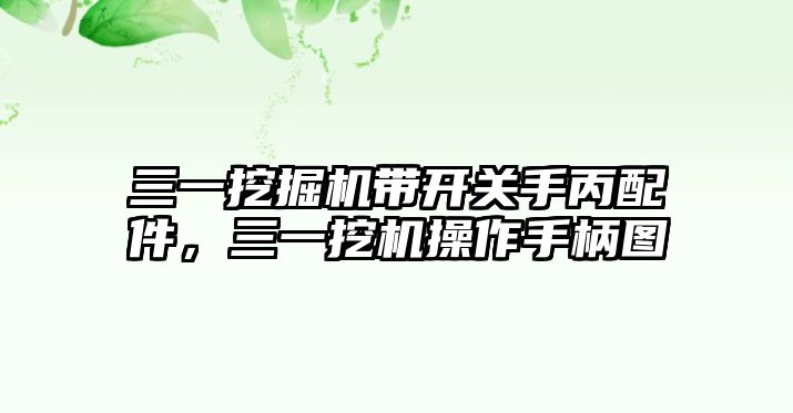 三一挖掘機帶開關手丙配件，三一挖機操作手柄圖