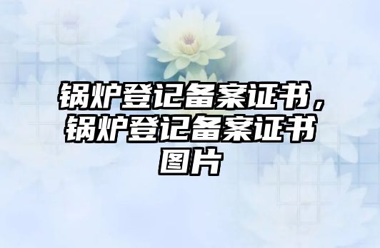 鍋爐登記備案證書，鍋爐登記備案證書圖片