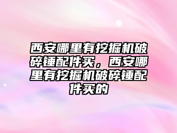 西安哪里有挖掘機(jī)破碎錘配件買，西安哪里有挖掘機(jī)破碎錘配件買的