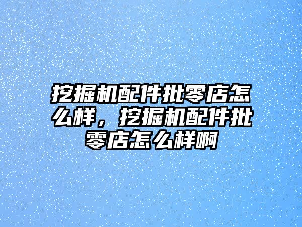 挖掘機(jī)配件批零店怎么樣，挖掘機(jī)配件批零店怎么樣啊