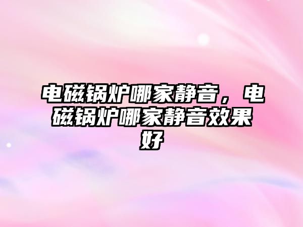 電磁鍋爐哪家靜音，電磁鍋爐哪家靜音效果好