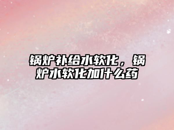 鍋爐補(bǔ)給水軟化，鍋爐水軟化加什么藥