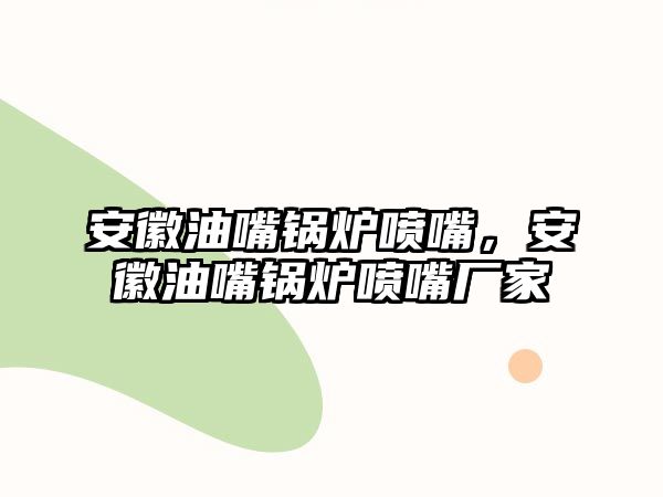 安徽油嘴鍋爐噴嘴，安徽油嘴鍋爐噴嘴廠家