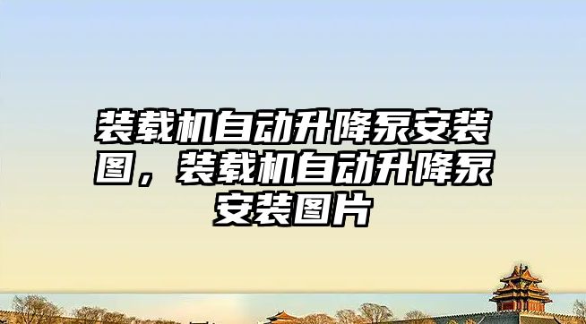 裝載機自動升降泵安裝圖，裝載機自動升降泵安裝圖片