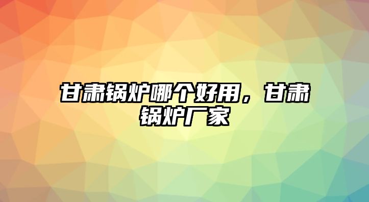 甘肅鍋爐哪個(gè)好用，甘肅鍋爐廠家