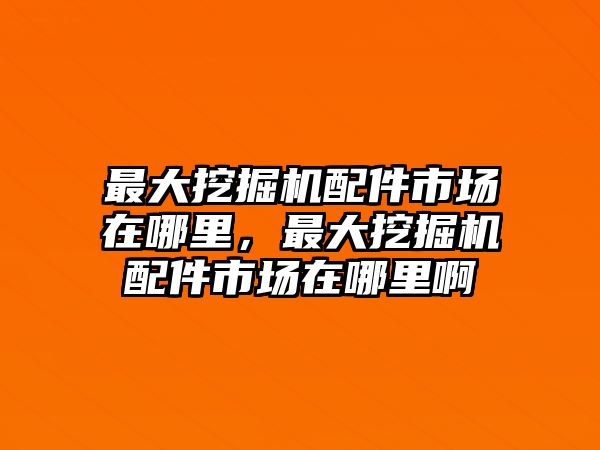 最大挖掘機(jī)配件市場(chǎng)在哪里，最大挖掘機(jī)配件市場(chǎng)在哪里啊